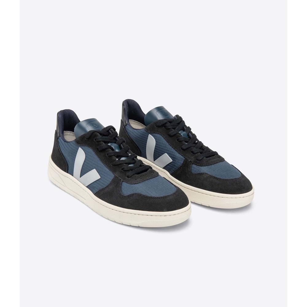 Veja V-10 RIPSTOP Women's Sneakers Blue/Black | NZ 661WNB